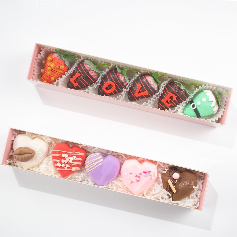 15Pack 12x2¼x2 Inches Strawberry Boxes Macaron boxes Chocolate Truffle Boxes ...