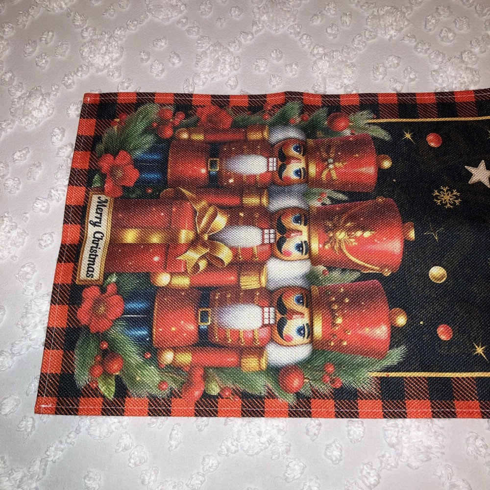 Christmas Runner with Nutcrackers, 13 x 71 in, Multicolor