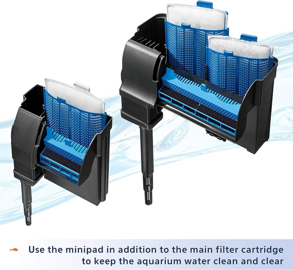 Replacement Carbon Filter Pads, Compatible with QuietFlow 20/75 - 4 Pack