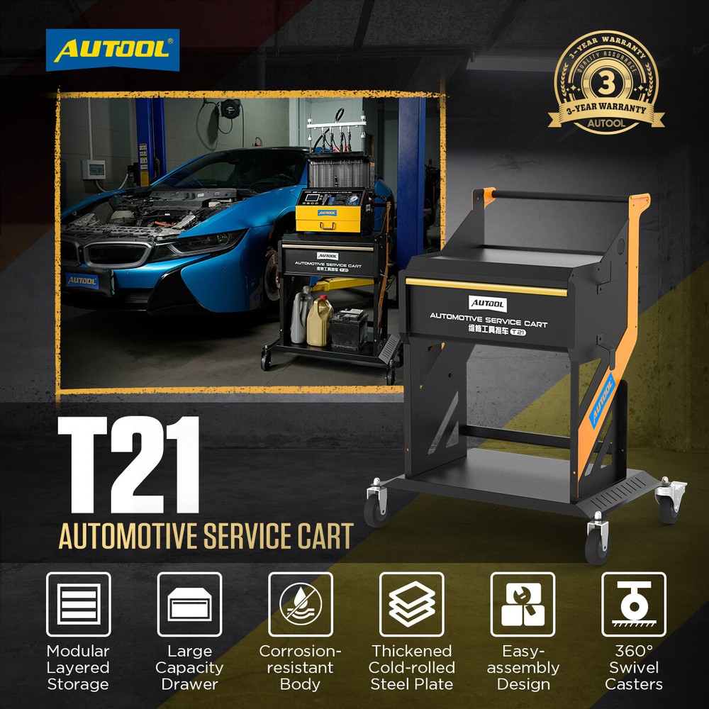 Rolling Tool Cart Mechanic Storage For Fuel Injector Cleaning & Testing Machine