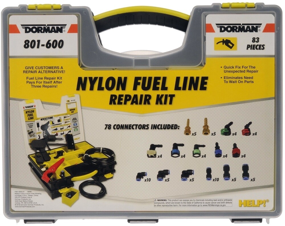 COMPLETE NYLON FUEL LINE REPAIR KIT WITH CASE, CONNECTOR AND TOOL