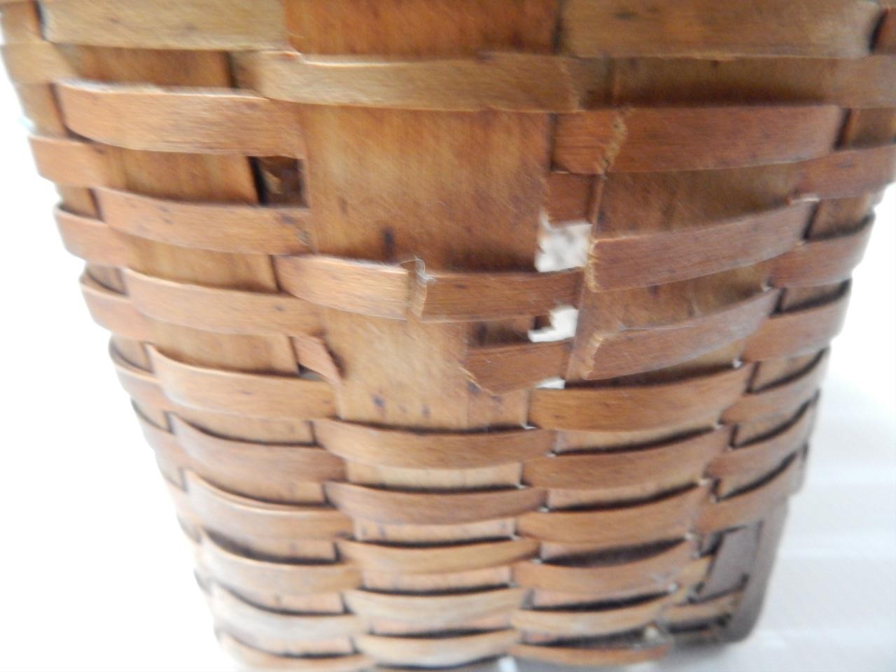 ANTIQUE PRIMITIVE PENOBSCOT PASSAMAQUADY MAINE WOODLANDS AMERICANA INDIAN BASKET