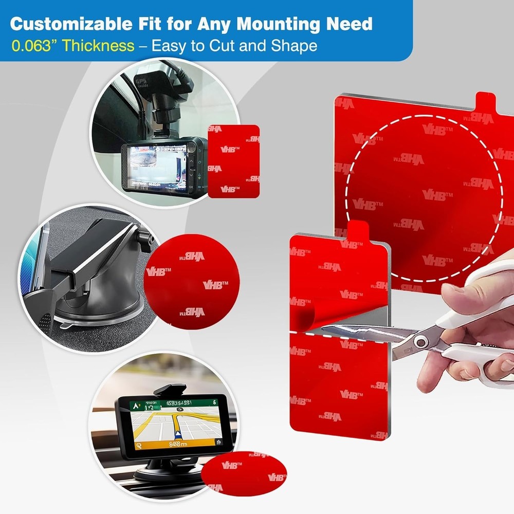 High-Bond Double-Sided Adhesive Pads for Windshield - Ultimate Dash Cam Support