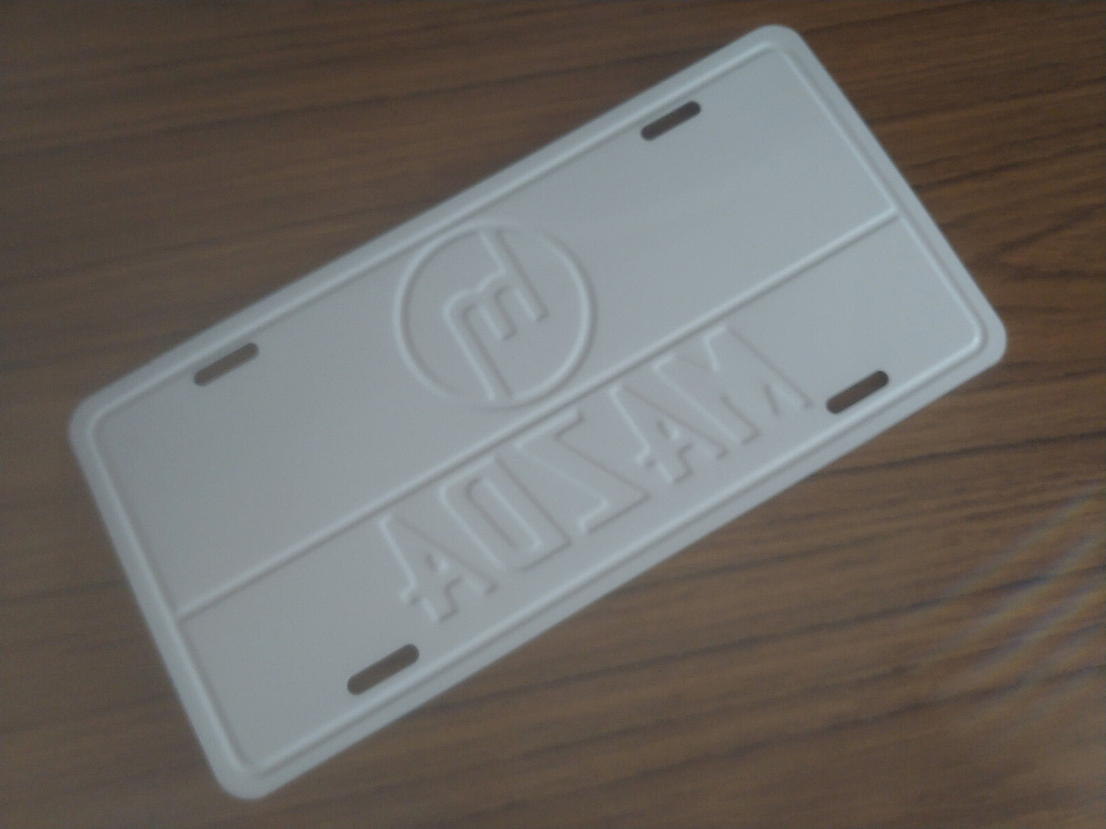 Vintage Mazda Novelty License Plate Tag Embossed Metal New Old Stock #2725