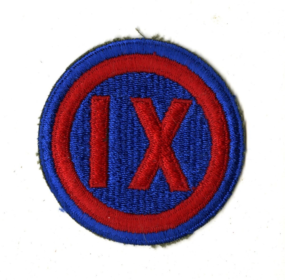 IX Corps White Back Patch WWII Vintage Pacific Theater