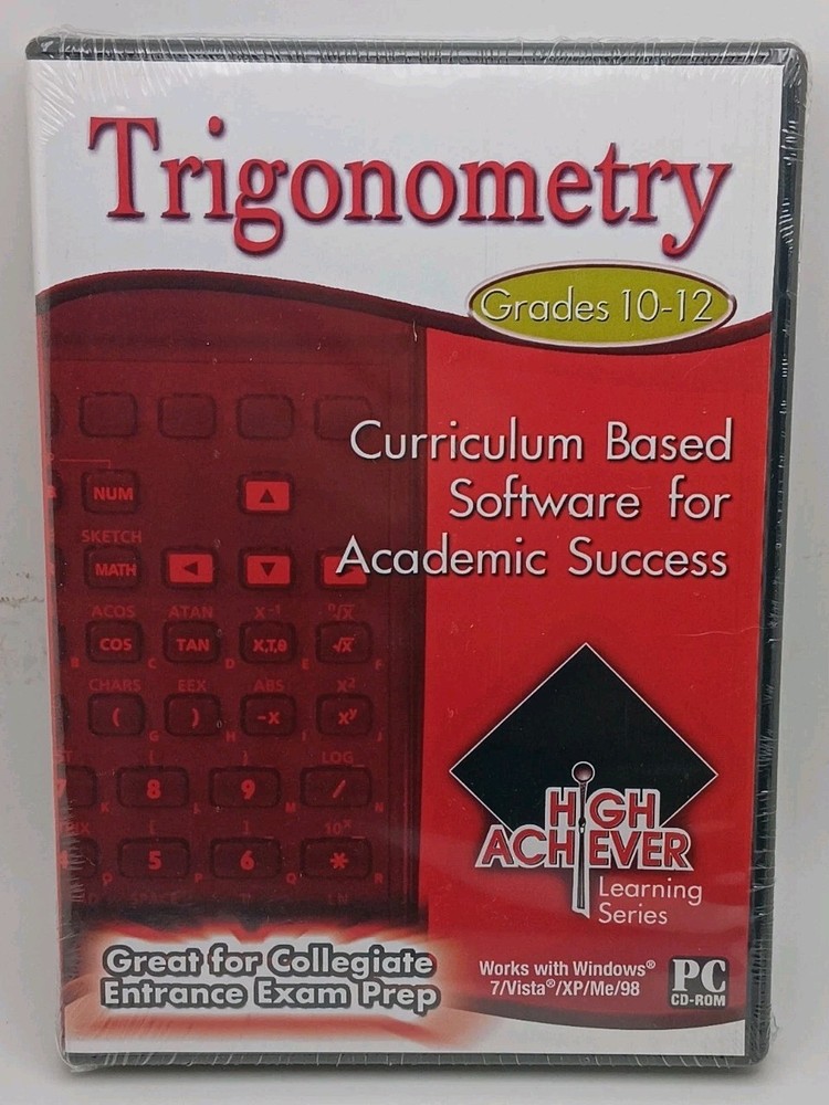 High Achiever -Trigonometry- Grades 10-12 (PC CD-ROM) NEW SEALED
