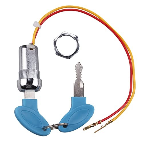 2 Pack 2 Wires Ignition Switch Key Starter Switch with 4 Keys ​On-Off for