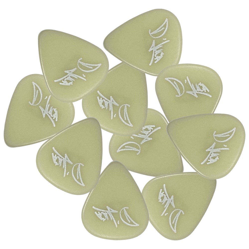 D'Luca Celluloid Standard Guitar Picks Cellu-Glo 0.70mm Medium 10 Pack