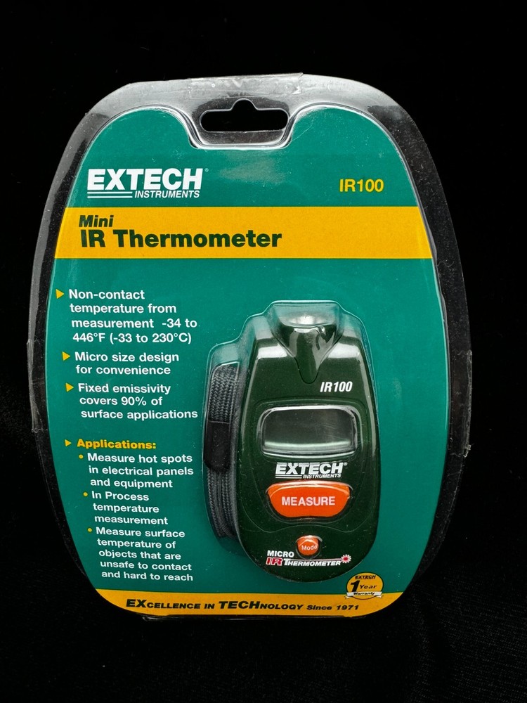 Extech IR100 Mini IR Thermometer, Measures Temperature