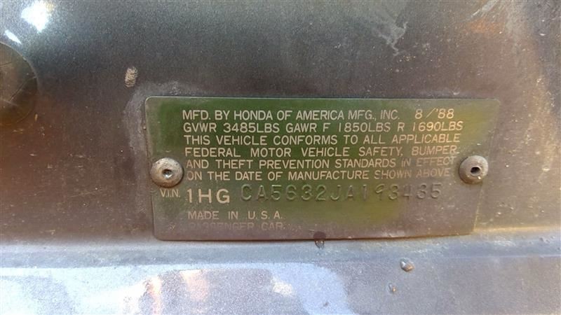Engine ECM Electronic Control Module Under Driver Seat Fits 88 ACCORD 200054