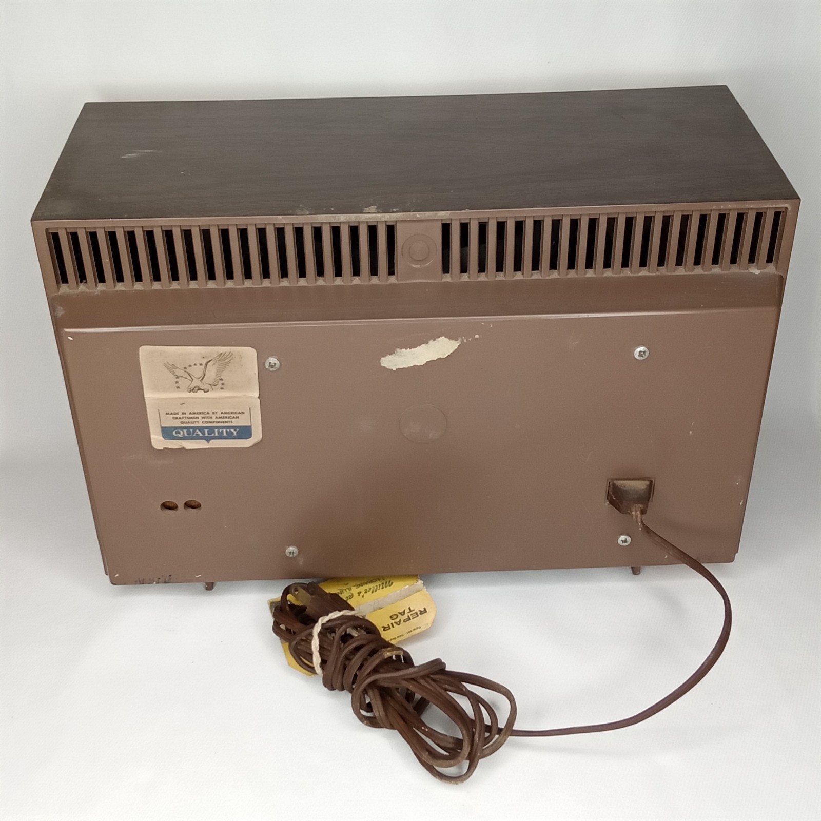 Mid Century Modern AM Radio Admiral Winston Model Y3027A Brown Made In USA 1950s