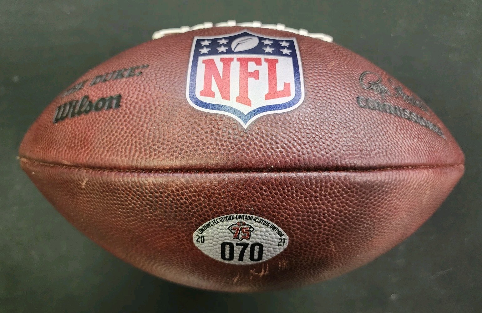 San Francisco 49ers 2021 Game Used 75th Anniv Duke Football Prepped Rare Ball 70