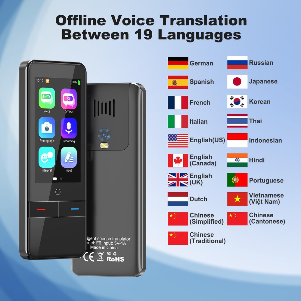 Language Translator Device, High Accuracy Portable Real-Time Way Instant Tran...