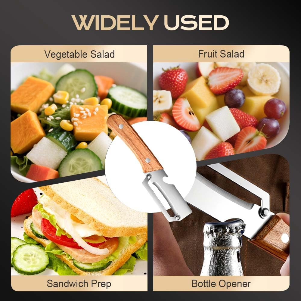 Multi-Functional Vegetable Peeler for Kitchen, Ultra-Sharp Stainless Steel Blade