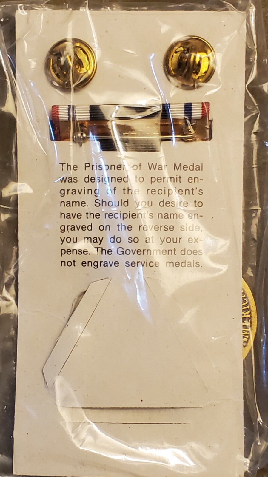 PRISONER OF WAR, MEDAL & Ribbon Bar w/Original Box Military Issue 12/87 VTG MIL