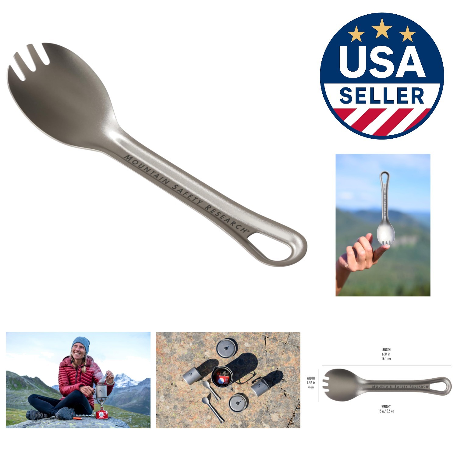 6.34-Inch Titan Ultralight Titanium Spork: Perfect for Camping & Backpacking