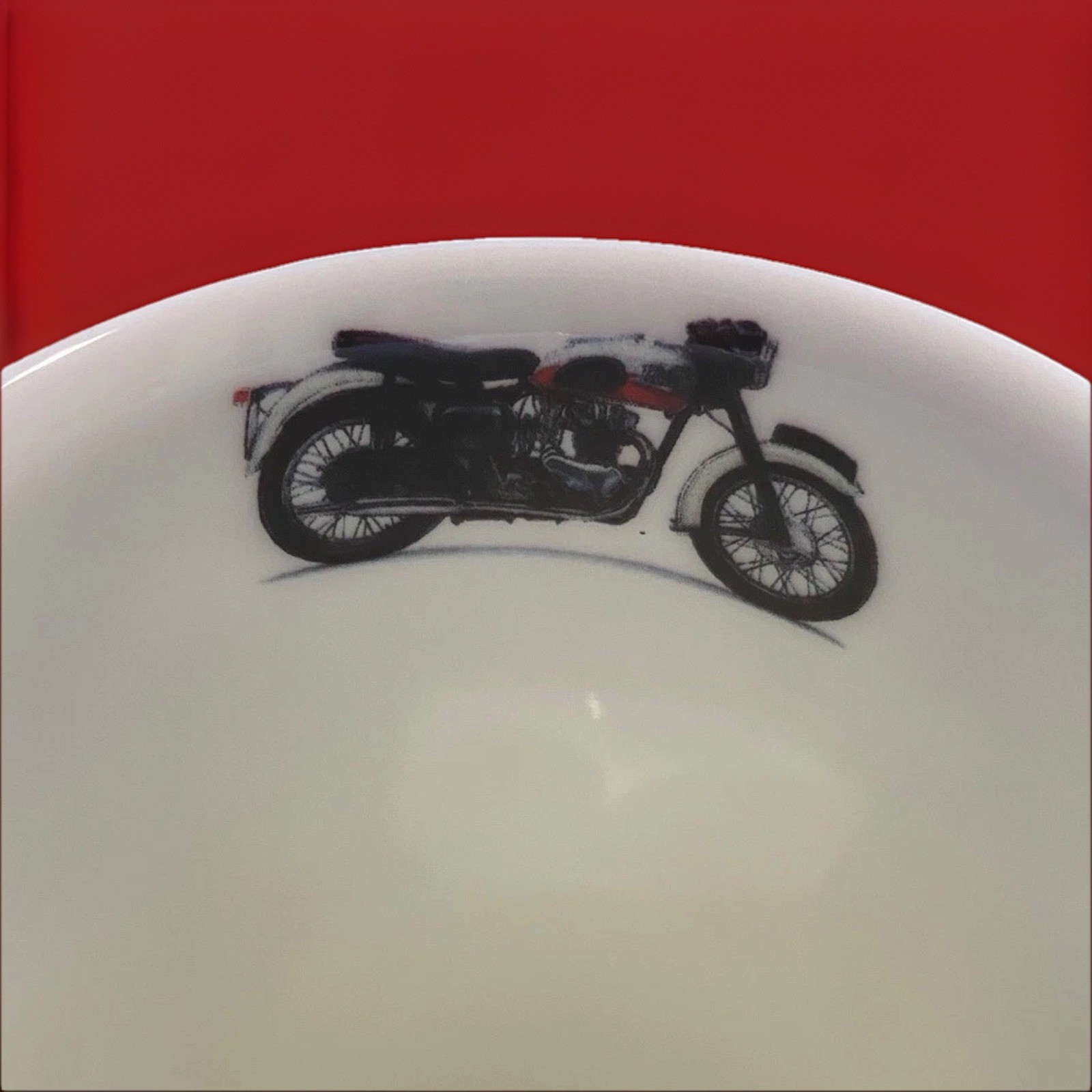 British Motorcycle Mug By Paul Kirkham. Made In England 2015. Fine Bone China