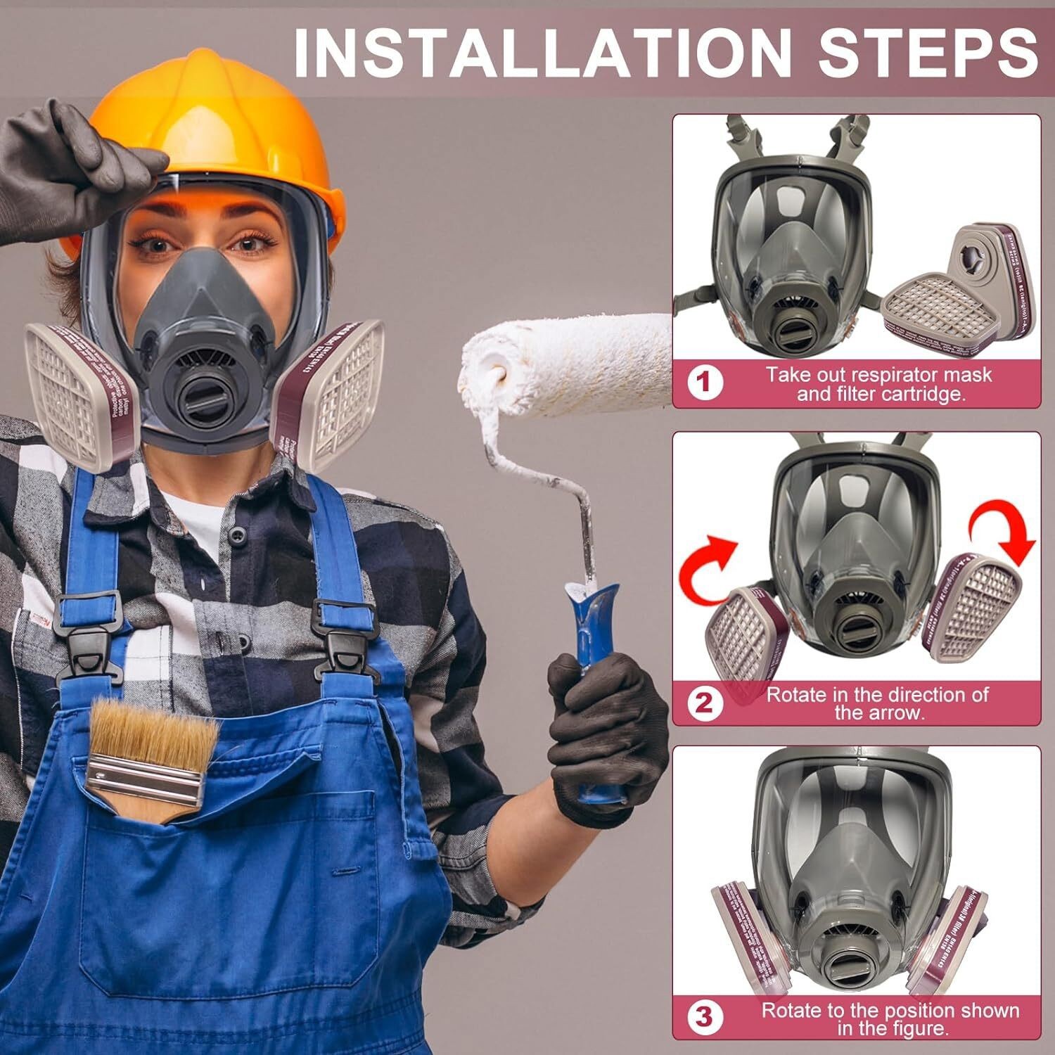 1-10Pair 6001CN Organic Cartridge Filters For 6200 6000 7502 Respirator Gas Mask