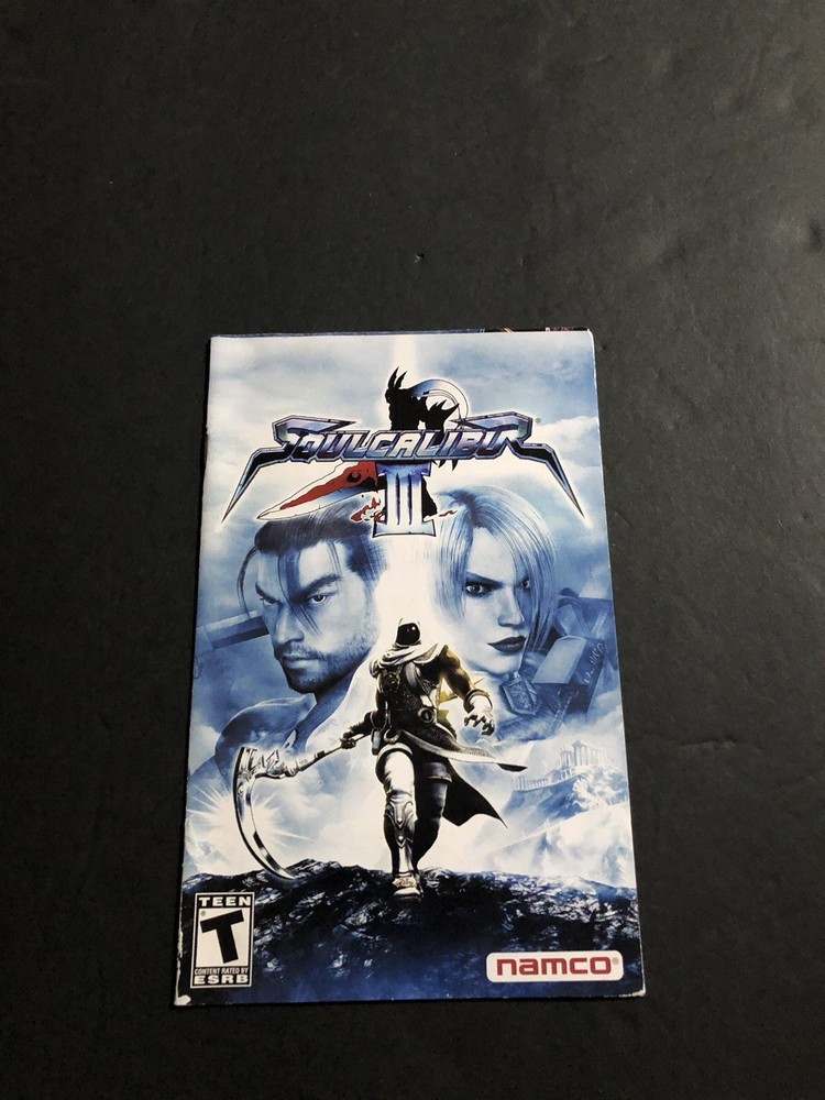 soul calibur 3 ps2 manual only