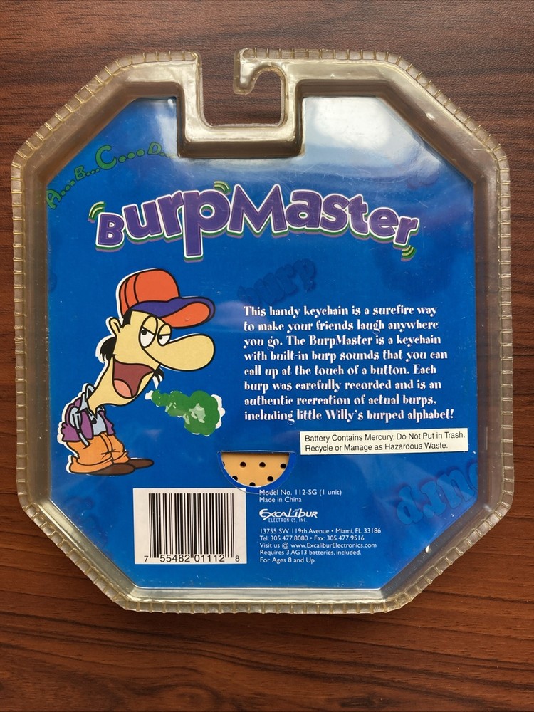 Burp Master Electronic Keychain - Model No.112-SG - Excalibur Electronics NIP