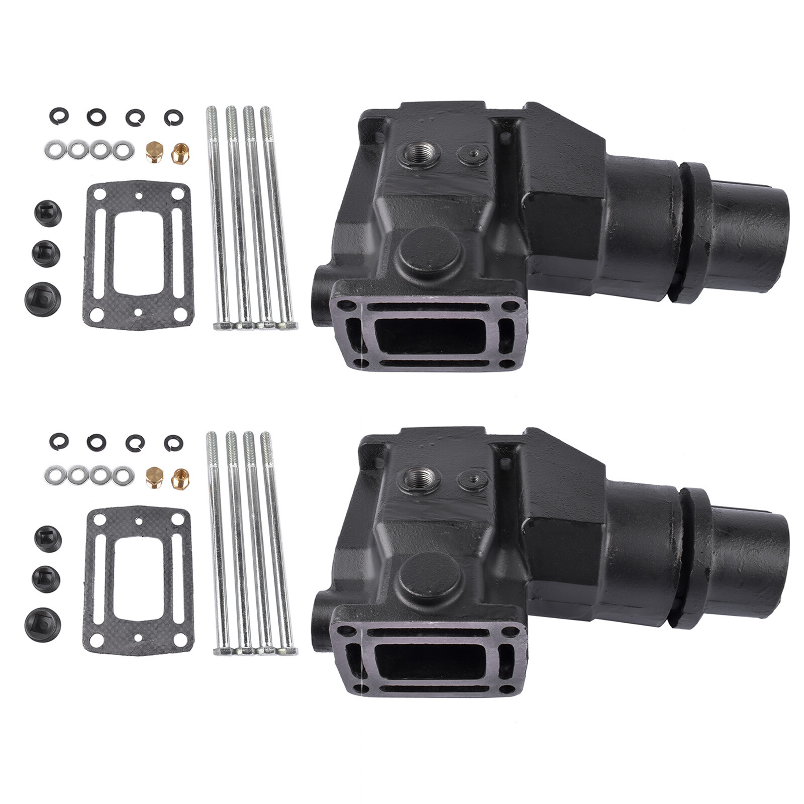 For V6 V8 Volvo Penta 2x Exhaust manifold Riser Elbow OMC 4.3 5.0 5.8 L 350 NEW