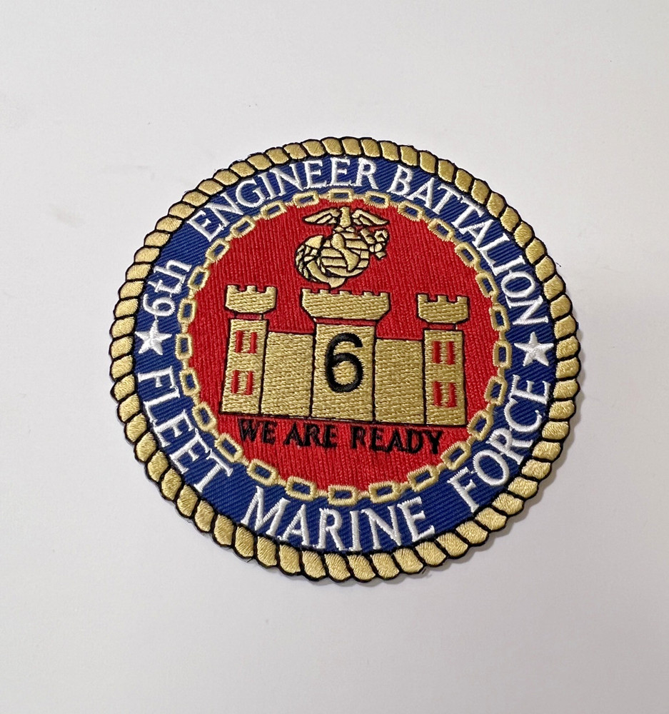 6th Engineer Battalion Fleet Marine Force Patch – Plastic Backing/ Sew On 4"