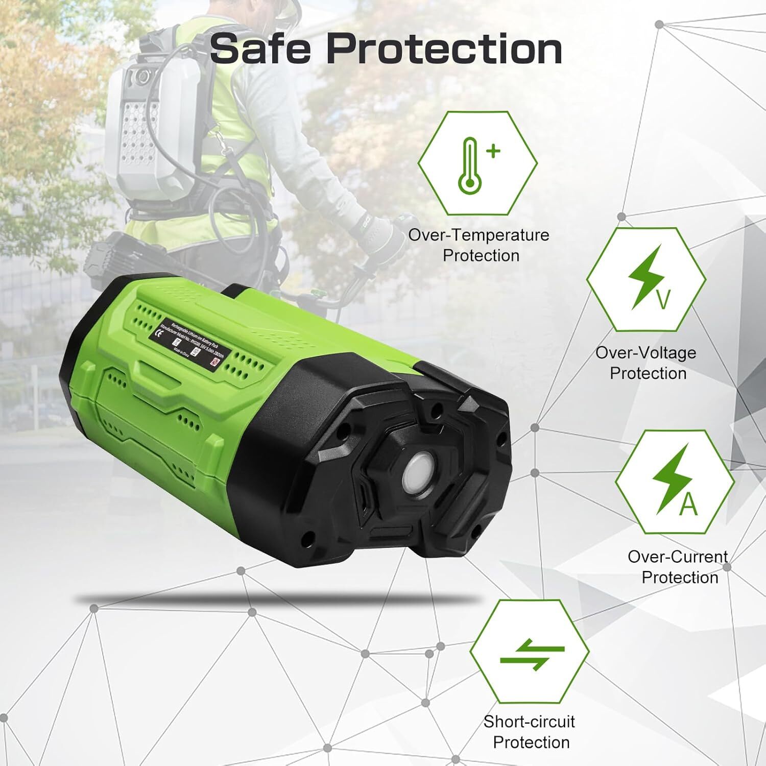 56V 7.5Ah Lithium-ion BA5600T Battery For EGO 56V 7.5Ah BA1400T BA2800 BA4200T