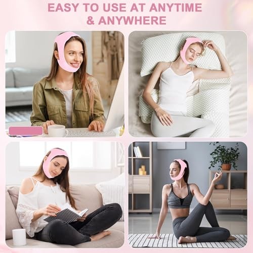 Anti Snoring Chin Strap for CPAP Users, Reusable Face Strap for Sleeping