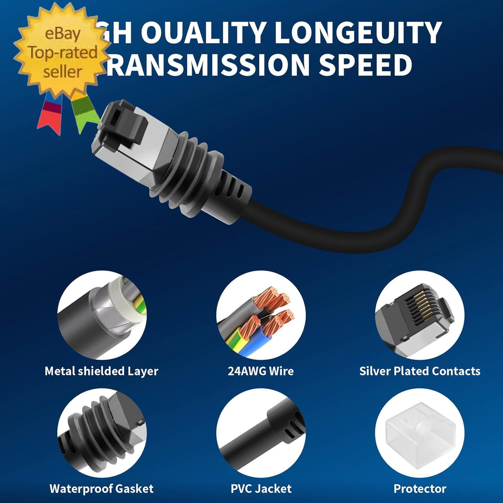 Starlink Gen 3 Cable 75FT/23M, Replacement Extension Ethernet Cable