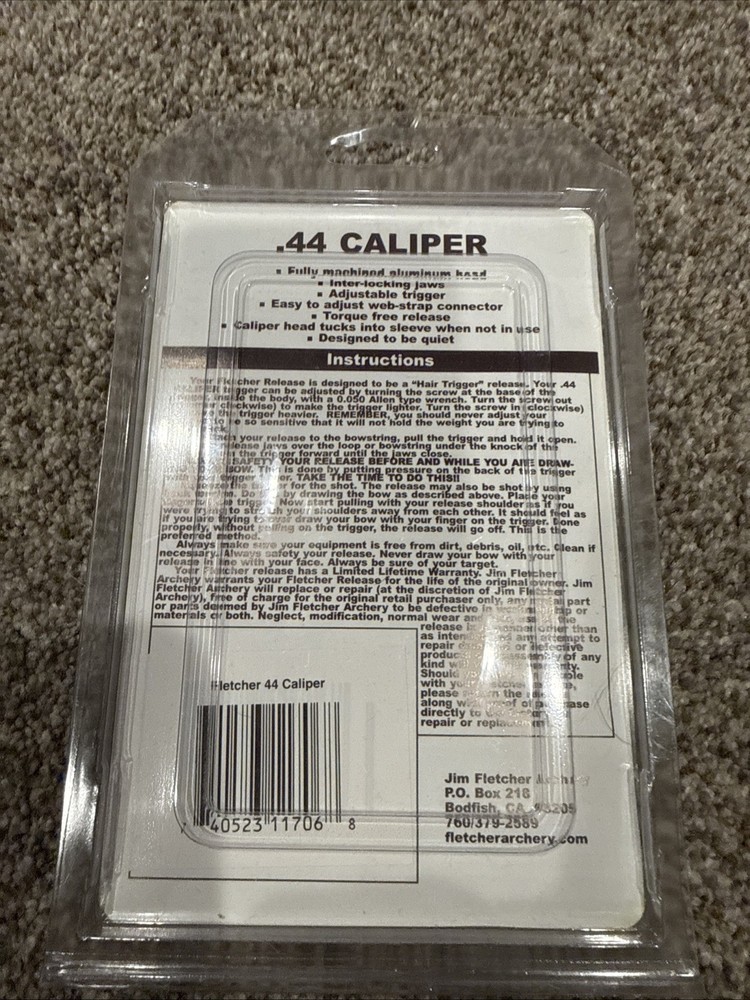 Jim Fletcher Strap Release .44 Caliper