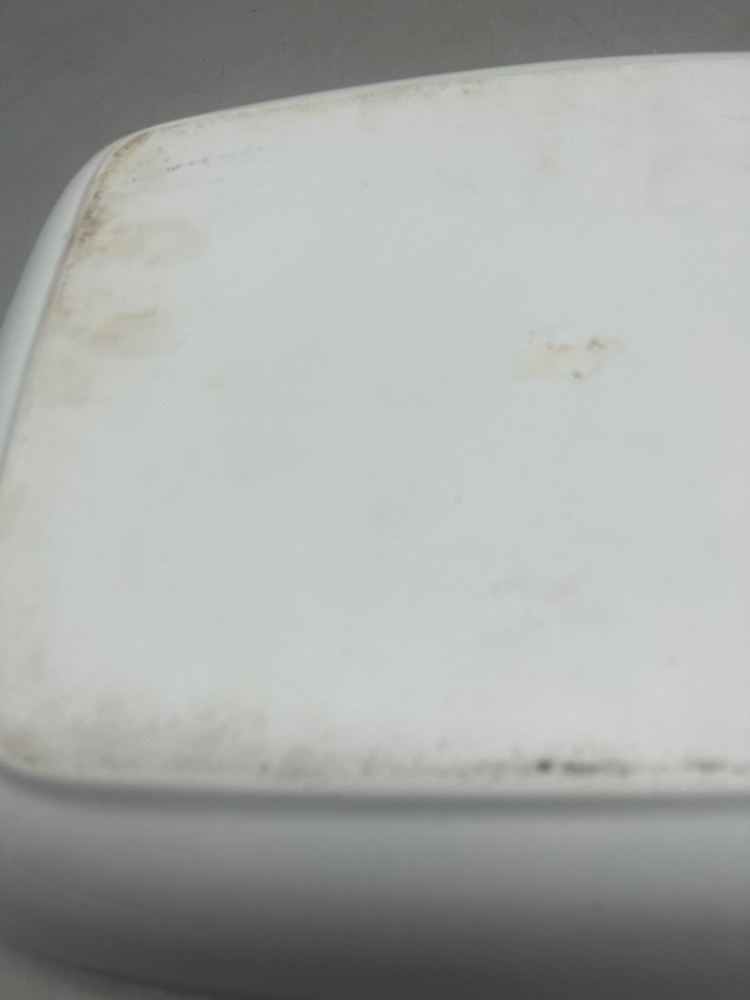 Tienshan Holiday Hostess 16 Inch 2 Quart Rectangular Baker Mint tray tree READ