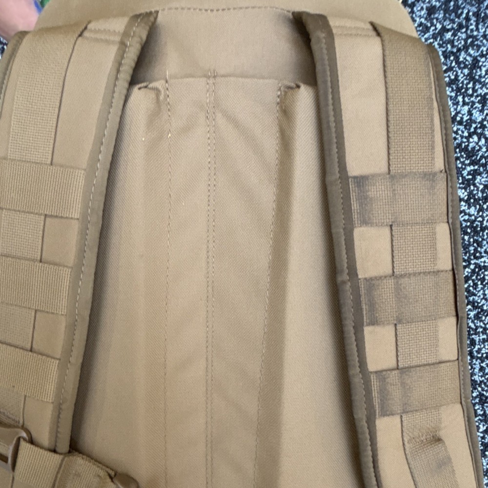 USMC Assault Pack Tactical Backpack Coyote Brown MOLLE Zip Closure