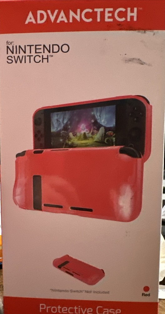ADVANCTECH Protective Case for Nintendo Switch Red – Shockproof Cover – New