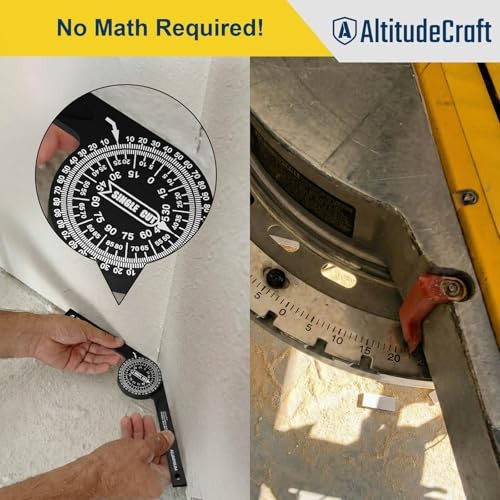 Precision – No-Math Angle Finder for Crown Molding, Trim & Miter Saw Protractor