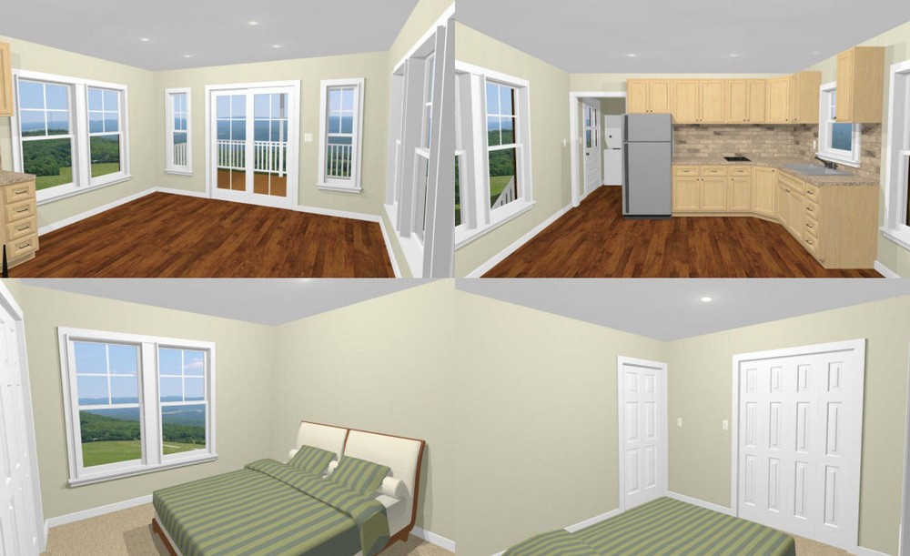 14x32 Tiny House -- 567 sq ft -- PDF FloorPlan -- Model 6I