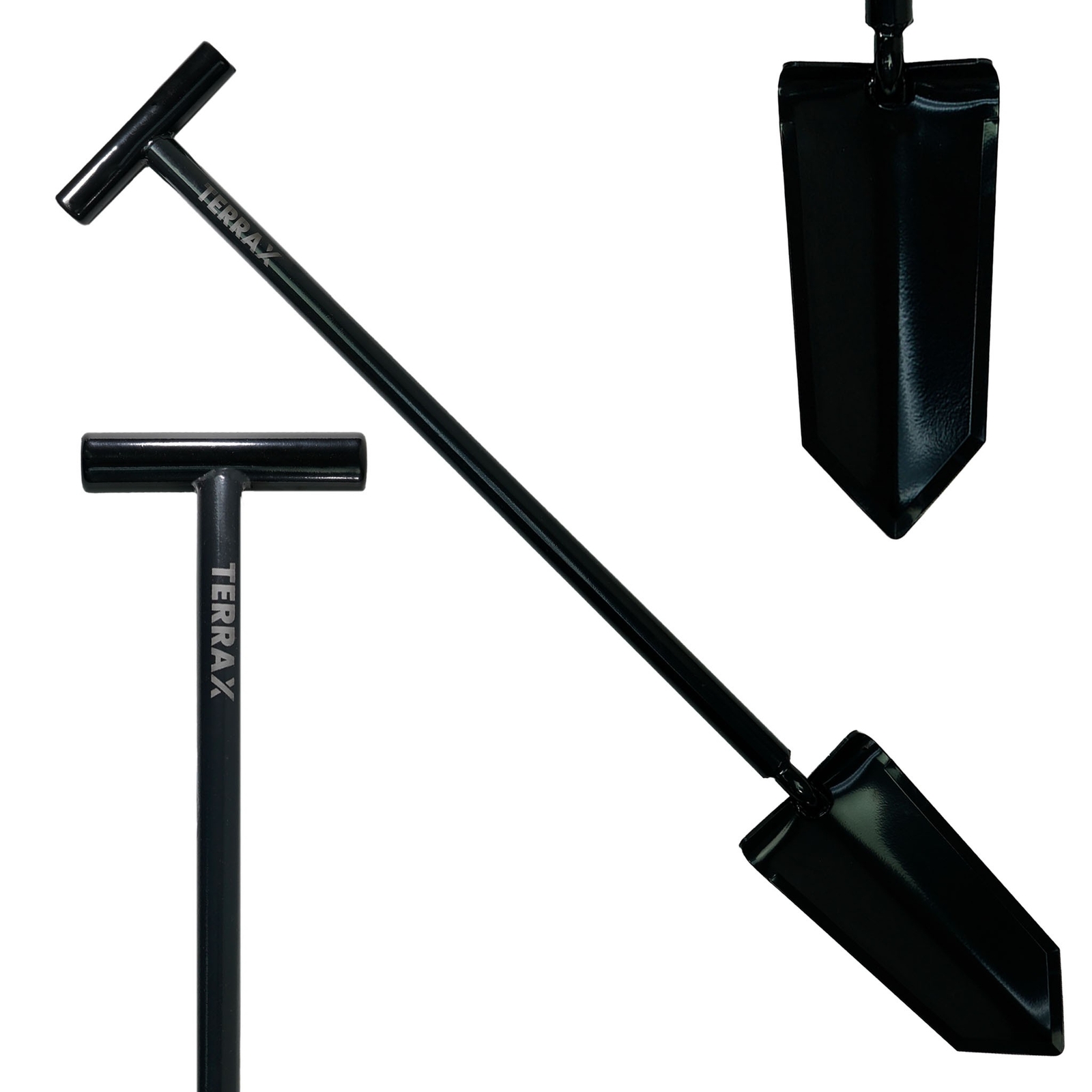 TerraX Master Digger - 34" Root/Sod Shovel with 6" T-Handle