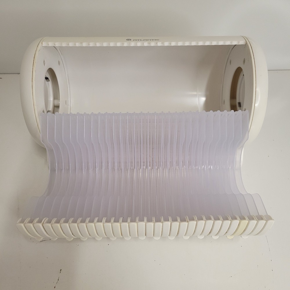 Retro Atlantic Pod CD/DVD/-R/Blue-Ray Pull Out 60 Discs Case Holder White