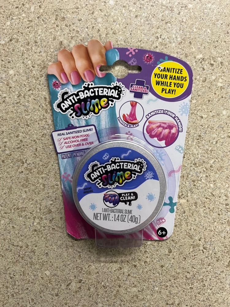 Blue Anti-Bacterial Slime Cleans While You Play! New