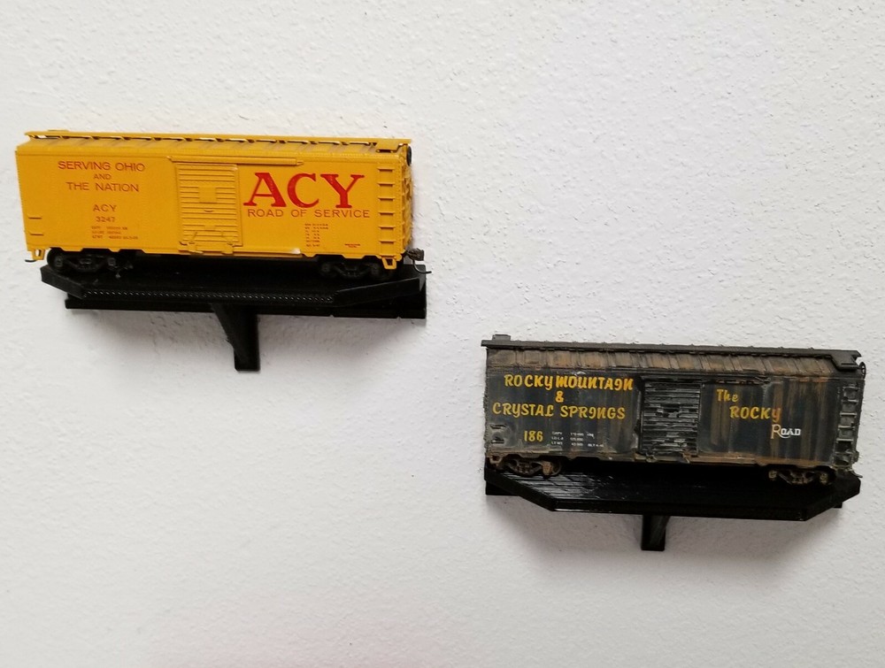 Two 6" x 2" Small Black Wall Shelves No Hole No Nail install uses 3M Command