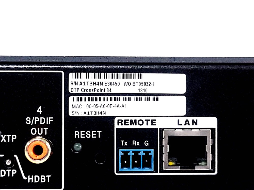 Extron DTP CrossPoint 84 Series Matrix Switcher