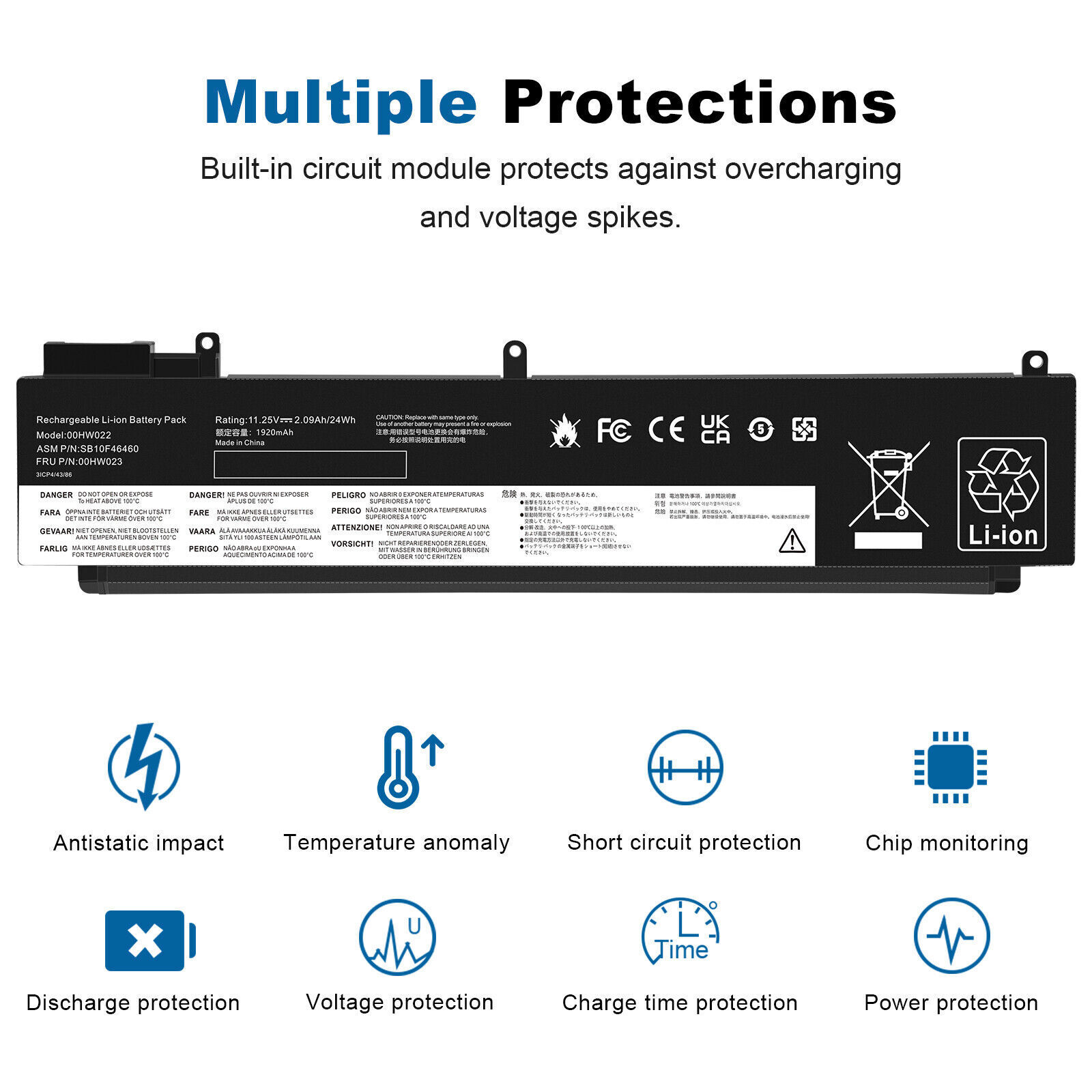 Battery For Lenovo Thinkpad T460s T470s Series 00HW022 00HW023 00HW024 00HW025