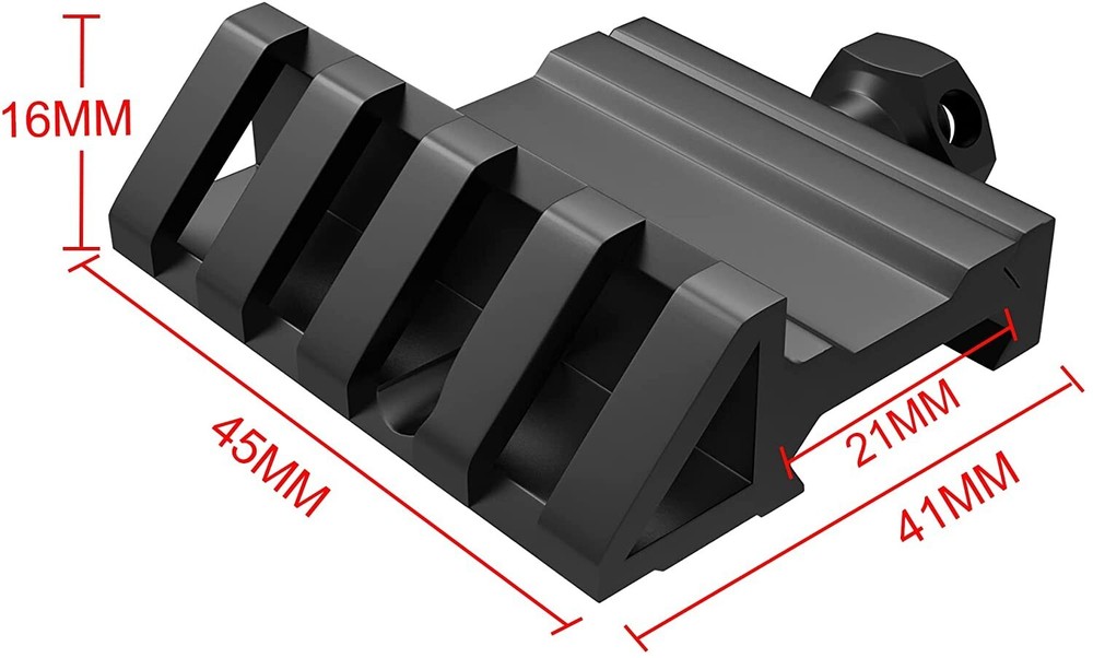 2 PC 45 Degree Offset Picatinny /Weaver Rail Mount Offset Side Rail for Laser
