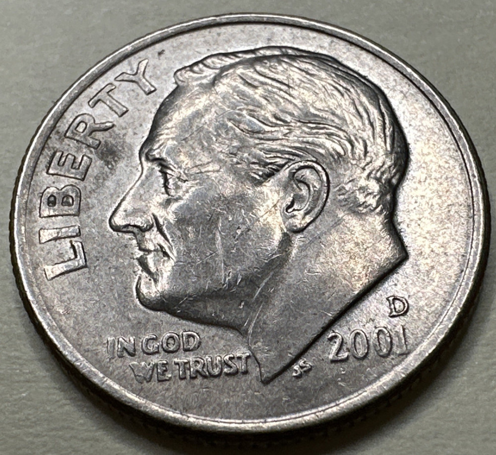 2001 (D)  US Roosevelt Dime 10C  2577X