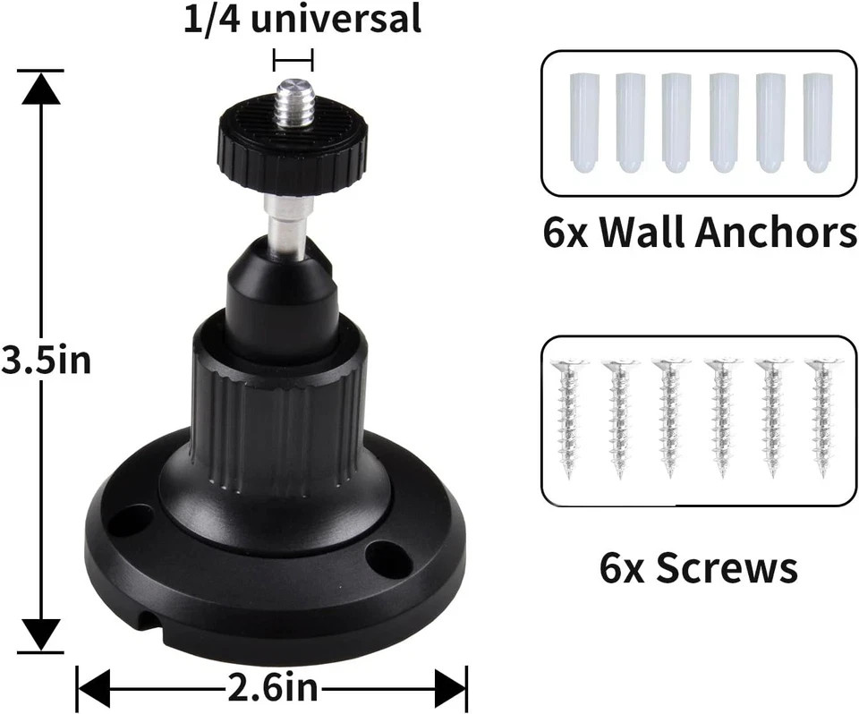 2Pack Eufy Camera Mount,Adjustable Wall Mount Compatible with eufyCam 2C/2C...