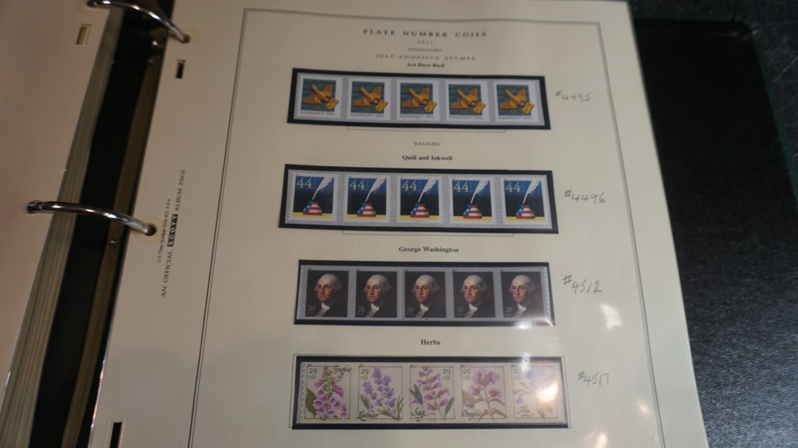 Gorgeous collection of Plate number coils in Scott album 1988-2015 MNH stamps