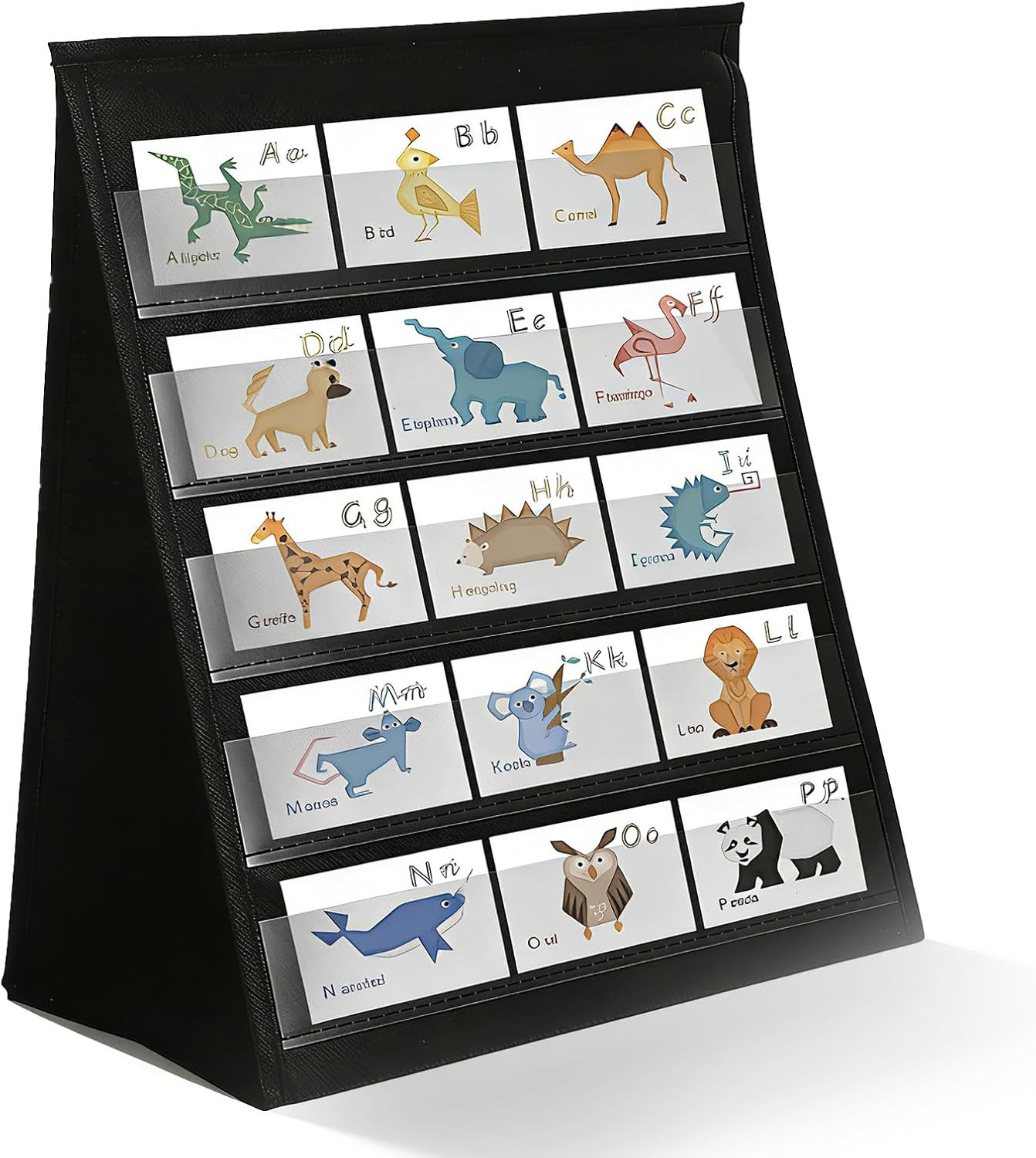 5-Tier Double-Sided Display Stand for 4” Stickers with 20 Whiteboard Cards