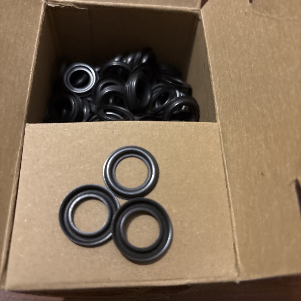 HIKER (1000 pcs) Brass BLACK Flat Rings (Eyelet Back)