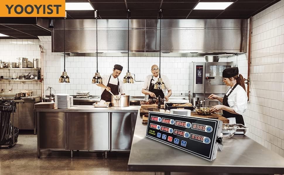Commercial 8 Channel Kitchen Timer Digital Restaurant Timer