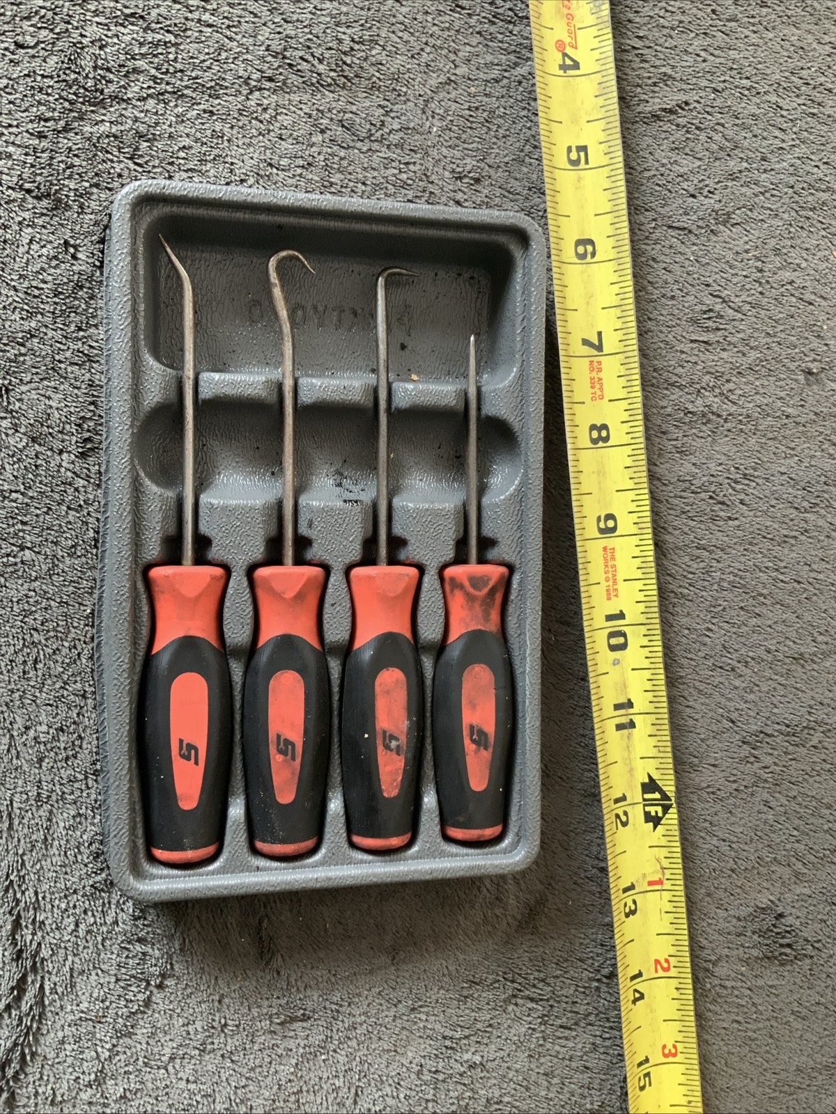 Snap On 4pc Mini Pick, Owl Set….orange…see Pics…1 Looks Short….