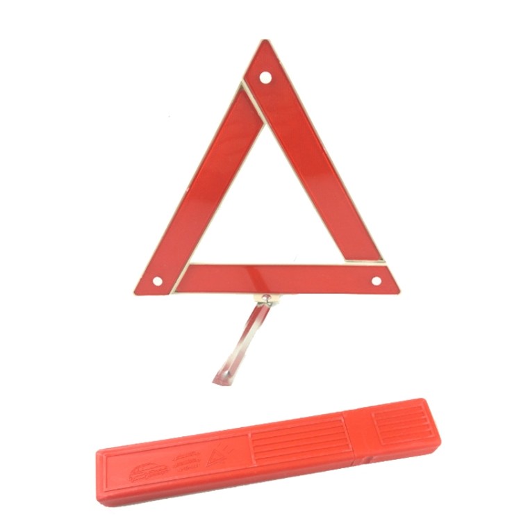 Foldable Car Emergency Warning Sign, 28x24cm, Stable Triangular Design